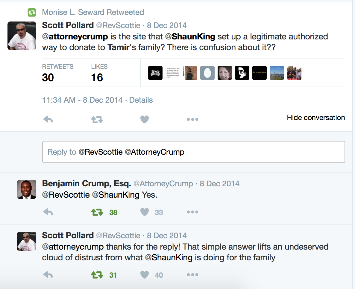 Shaun King did not steal money from the family of Tamir Rice. by