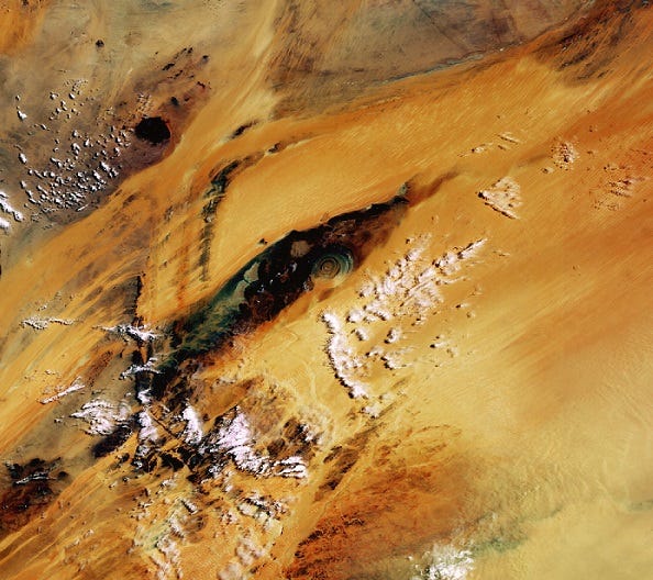 The Geographical landmark for Astronauts- 'Eye of Sahara' and A