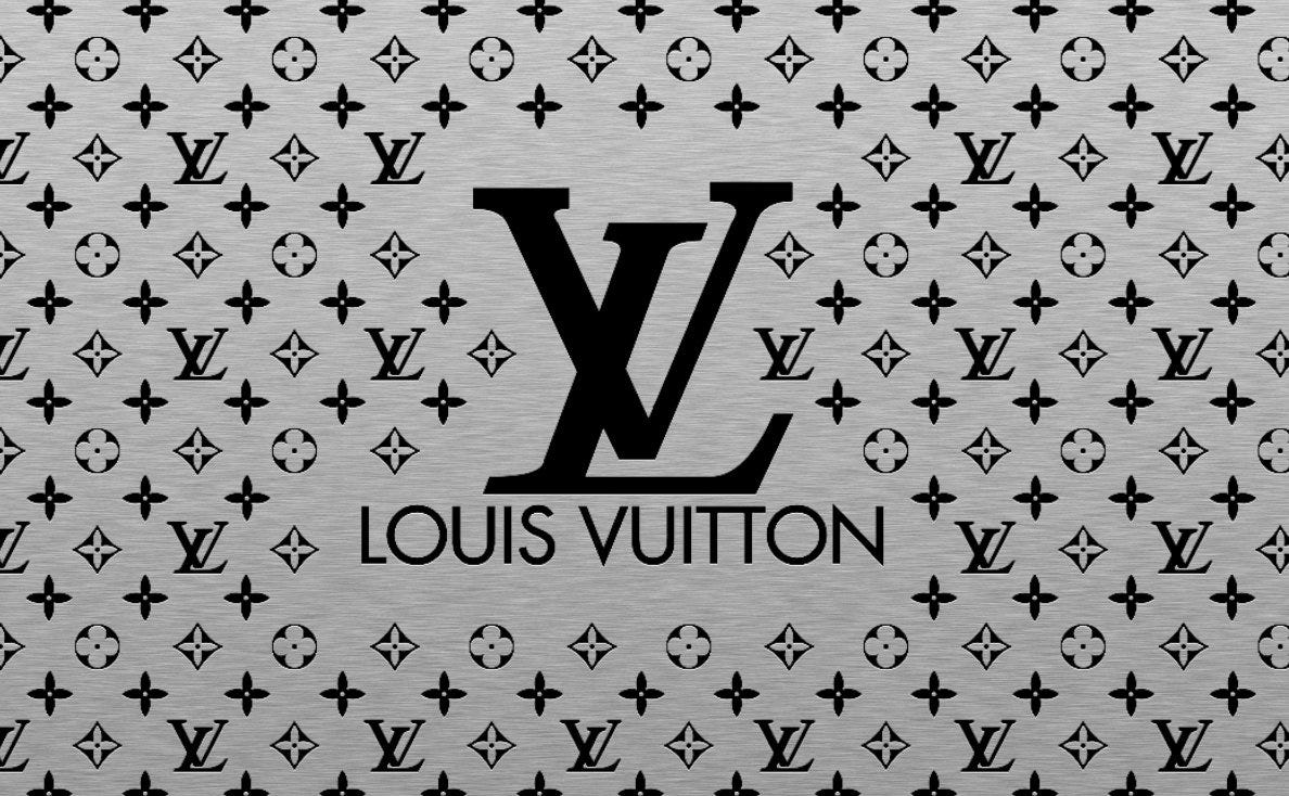 Louis Vuitton Word With Flower Symbol In Black Background HD Louis