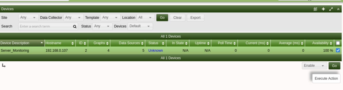 Ceklis Device & Pilih Action ‘Enable’