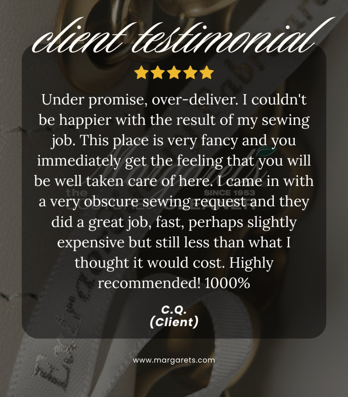 “Under promise, over-deliver,” and we stand by it.