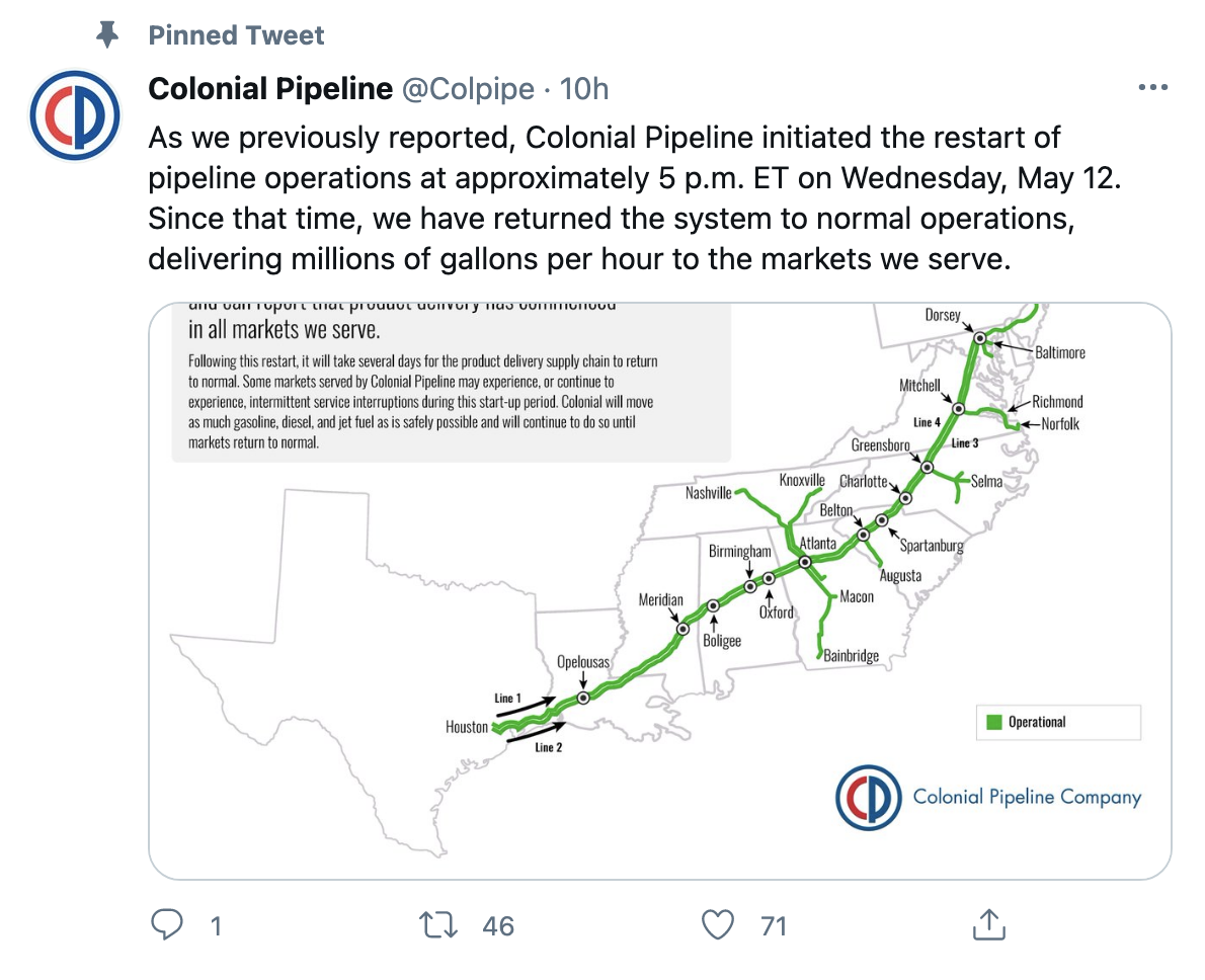 Colonial Pipeline Hack. Revisiting the facts after a week of… by Teri