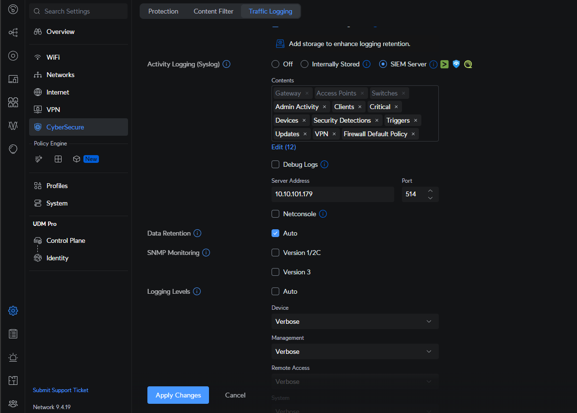 Forwarding NetFlow and Syslog from Ubiquiti UDM Pro to Security Onion 2.4