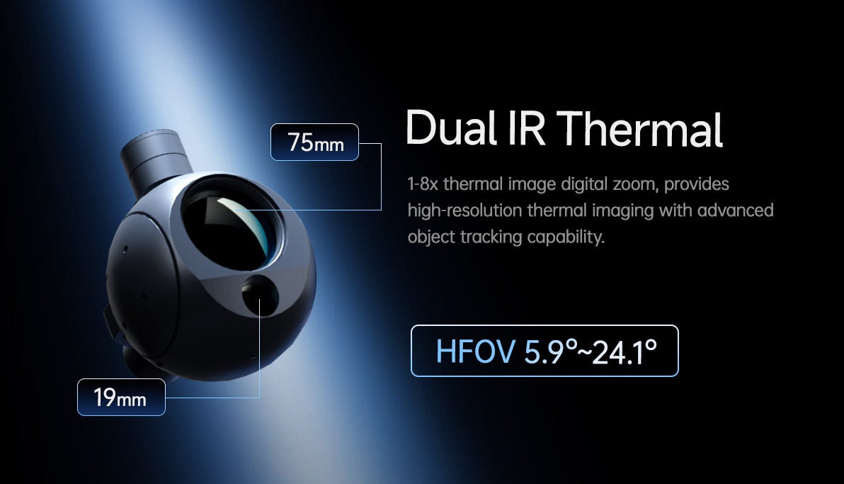 Viewpro QIR1975T — Dual IR Thermal Sensors Object Tracking Gimbal Camera