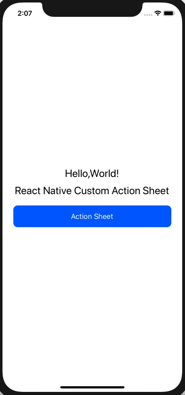 React Native Custom Action Sheet. iOS-Like Action Sheet in React Native |  by Karthik Balasubramanian | Timeless | Medium