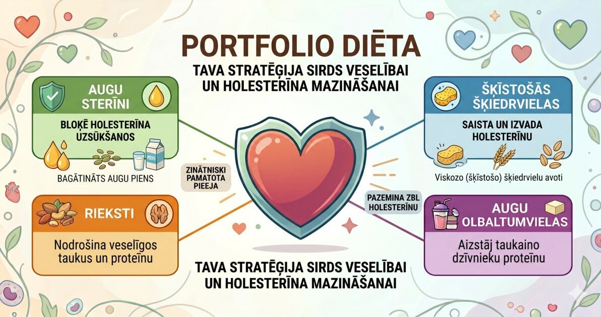Portfolio diēta: produkti un ietekme uz holesterīnu