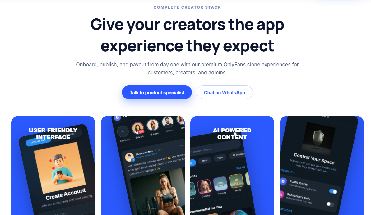 ONLYFANS CLONE Creator Commerce Stack