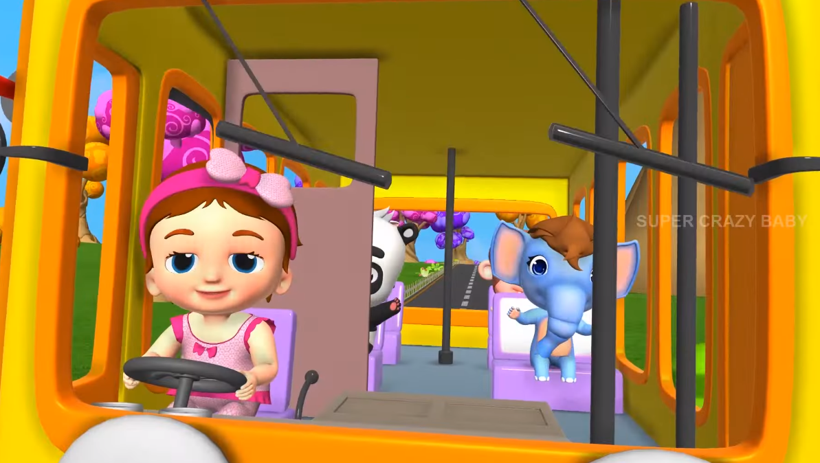 Wheels on the Bus with Animals — Little Baby Nursery Rhymes Kids