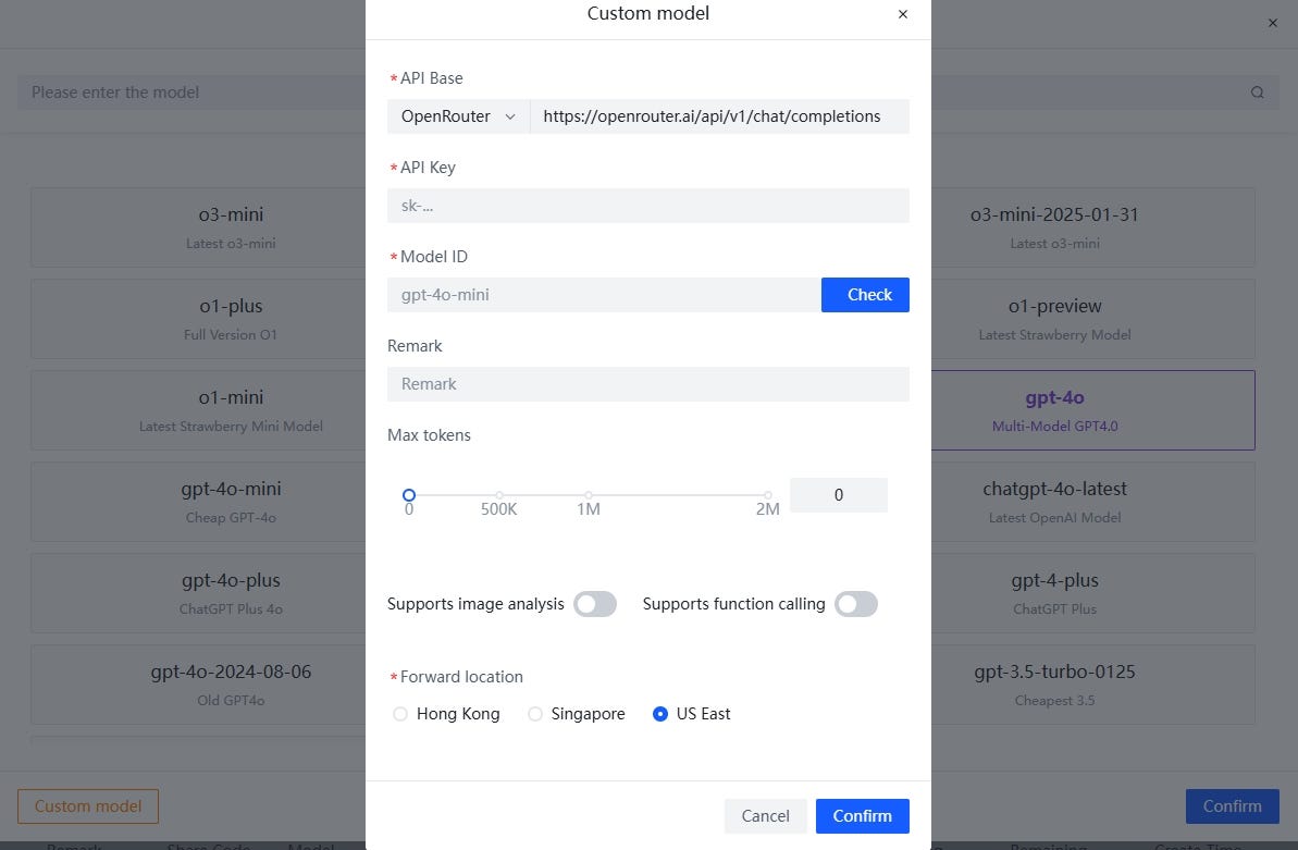 302.AI custom model: support access to third-party model APIs, expand the new capabilities of the…