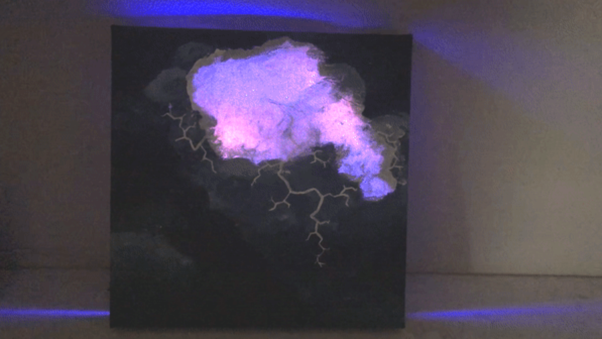 Led lights 2024 behind painting