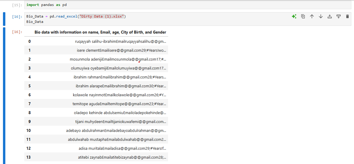 Report on Bio Data Information Extraction and Clean Up Using Python ...