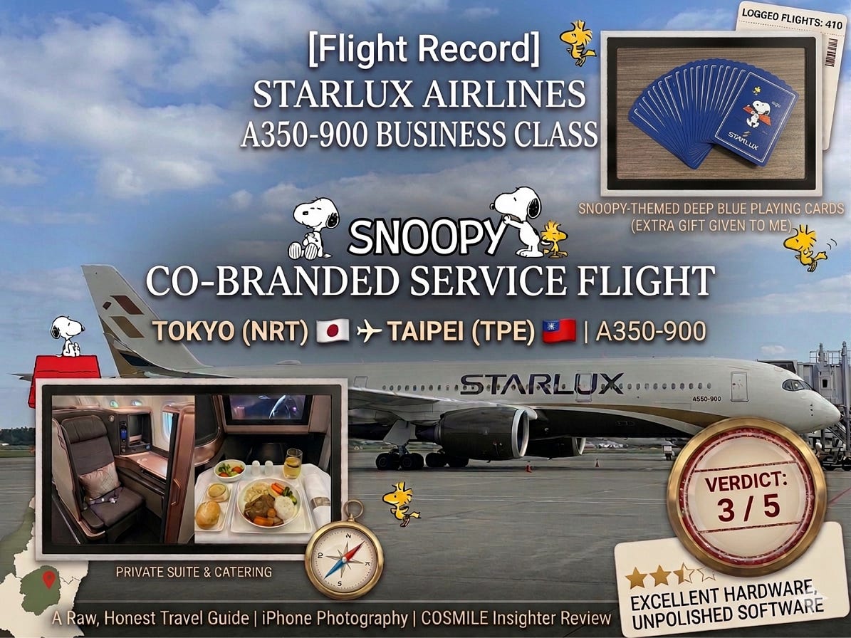 ✈️ [Flight Record] Starlux Airlines A350 Business Class: Is the Snoopy Flight All Hype?