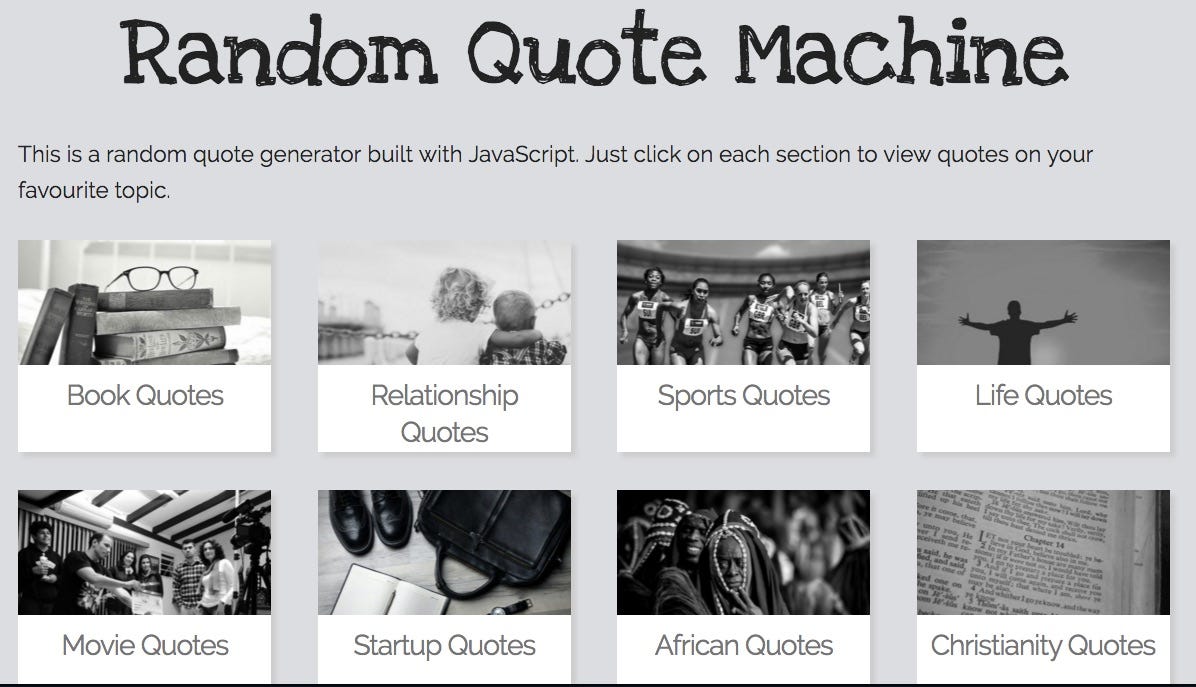 Building a Random Quote Machine. I really wasn't entirely satisfied with… |  by Ayo Isaiah | We've moved to freeCodeCamp.org/news | Medium