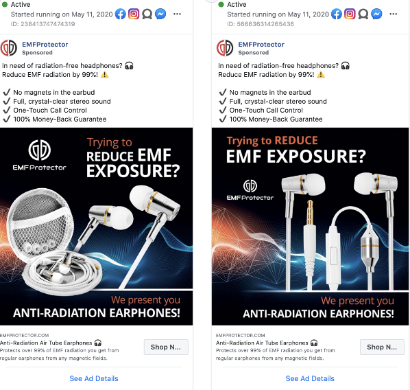 EMF protection vendors incorporate 5G fears into social media marketing  strategy | by @DFRLab | DFRLab | Medium