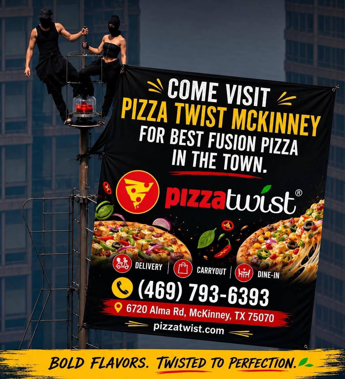 Pizza Twist | Best Pizza Delivery in McKinney, TX — 2 Large Specialty Pizzas for $39.99