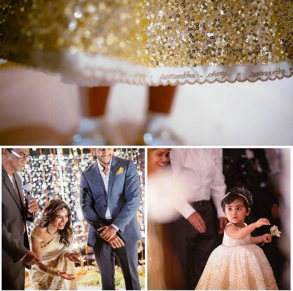 Recently Engaged Samantha Prabhu Got Her Love Story Embroidered On Her  Saree | by Editor | Medium