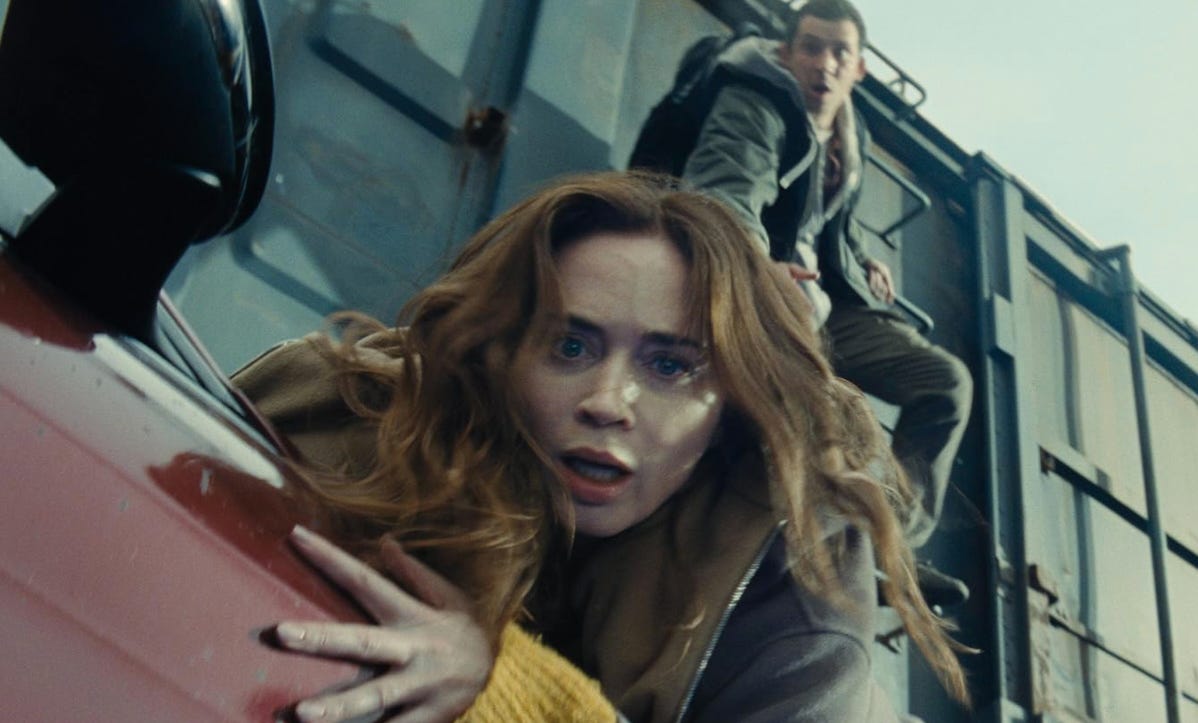Emily Blunt and Josh O’Connor star in Stephen Speilberg’s Disclosure Day. Image credit Universal Pictures