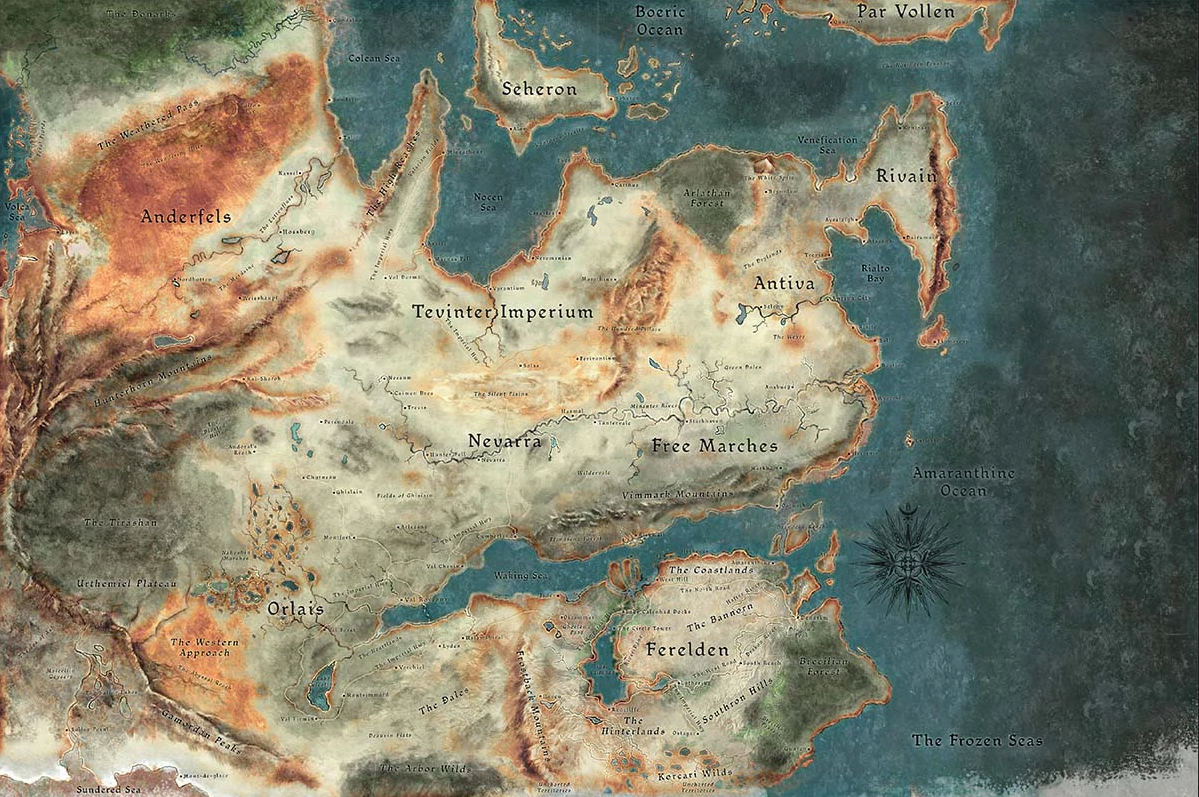 A Map of Dragon Age  Atlas of Ice and Fire