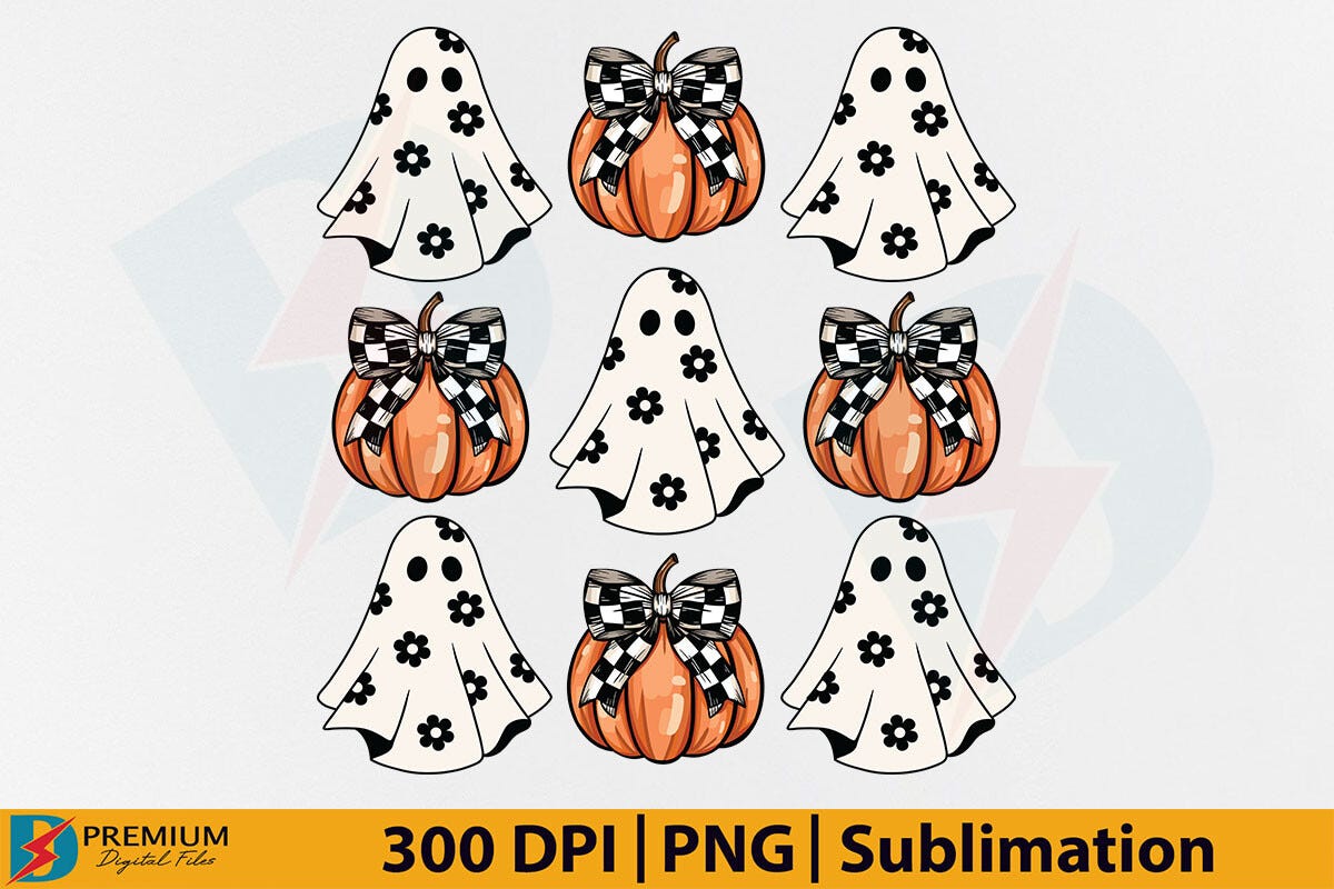 Halloween Ghost Pumpkin PNG Coquette Bow Free | by Luminouslore | Jul ...