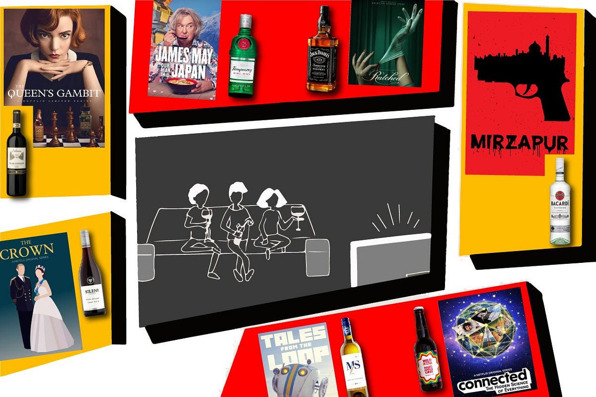 Pairing drinks with web/tvshows. We picked 8 popular Web/TV shows with