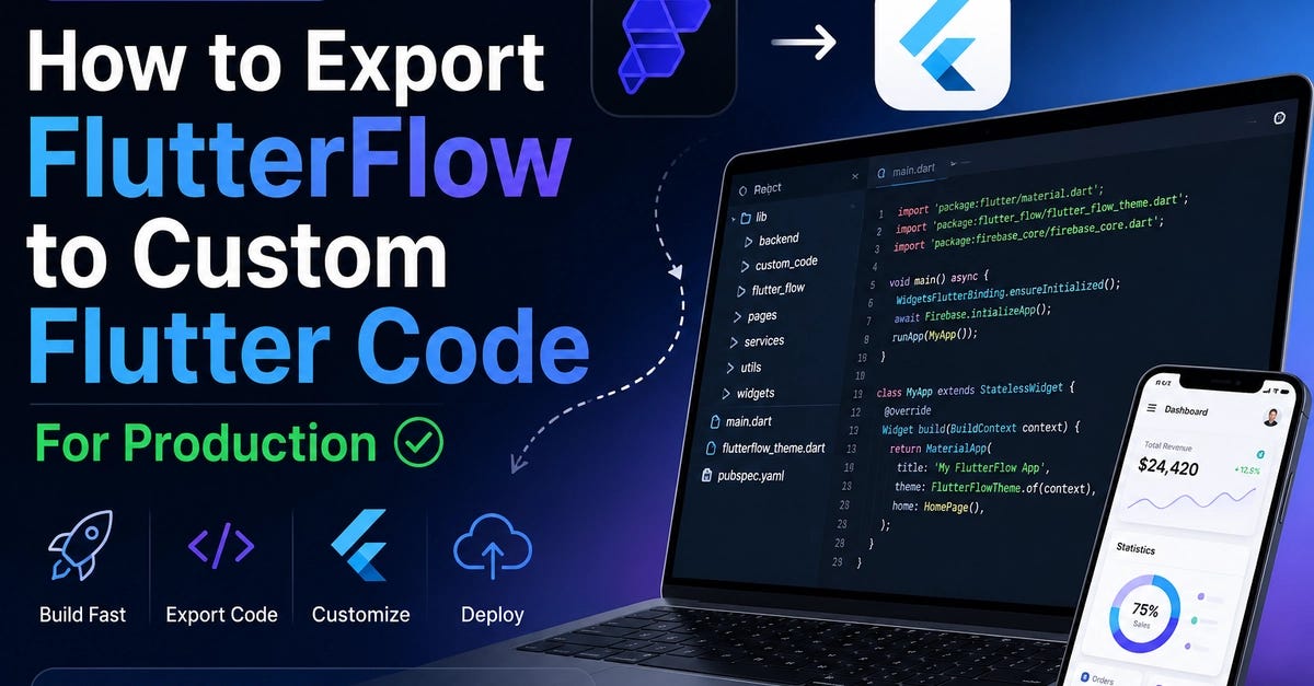 How to Export FlutterFlow to Flutter Code for Production (Complete Guide)