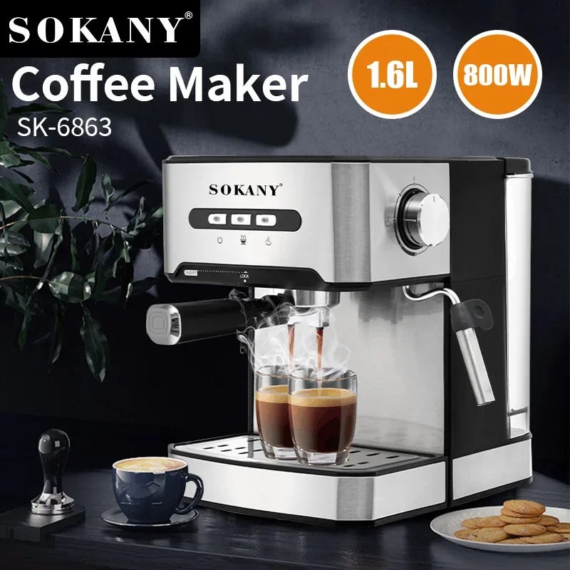 The Ultimate Coffee Experience 800W Espresso Machine with Instant