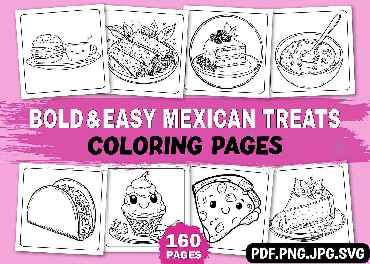 Bold Easy Mexican Treats Coloring Pages Free | by Auroraavenue | Sep ...