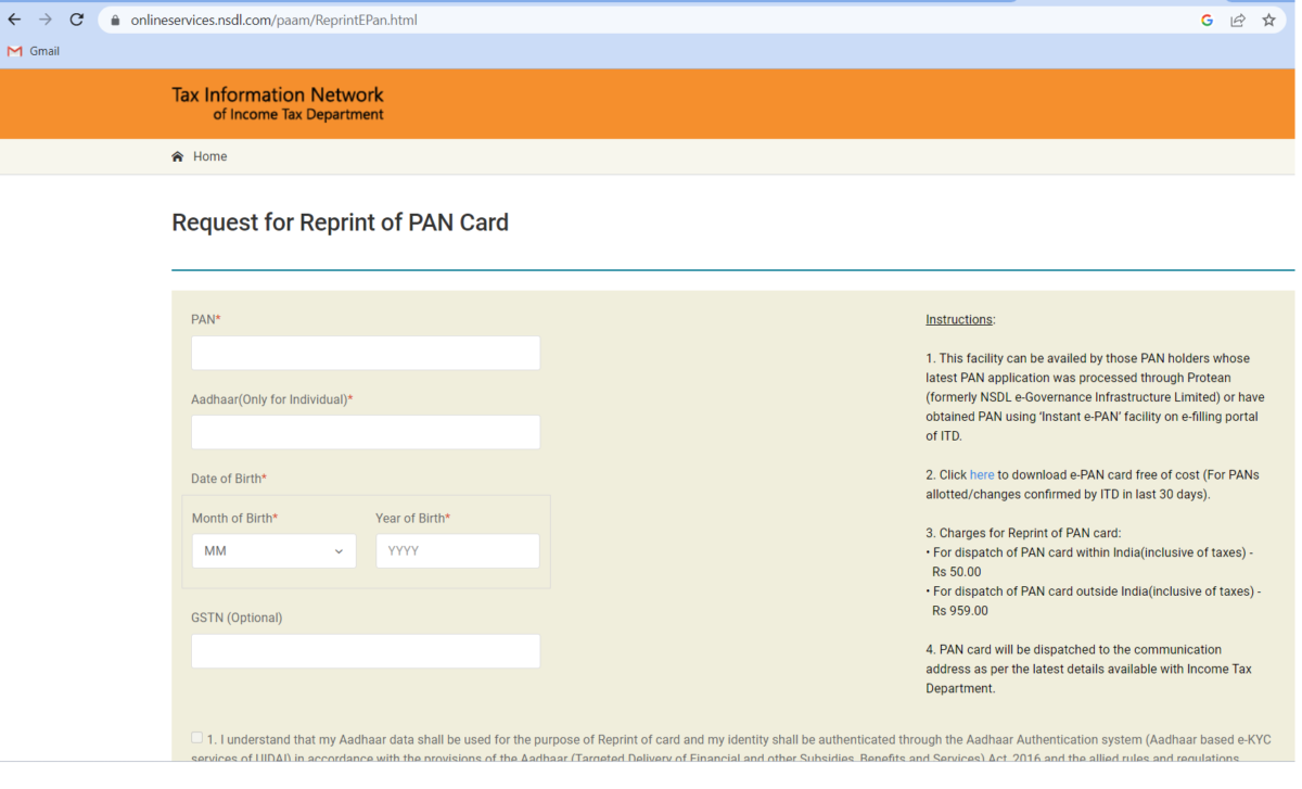 Reprinting PAN Card in India — Pan Card Apply Online by PAN Card