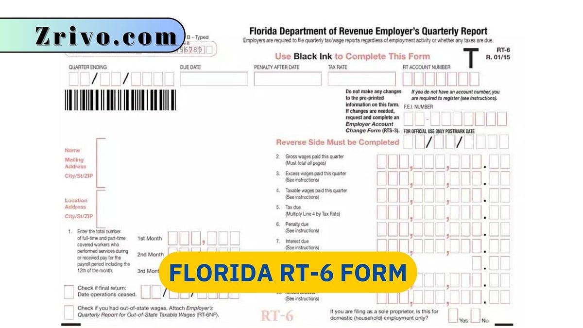 Florida RT-6 Form - Zrivo - Medium