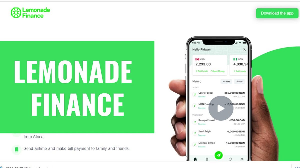 Lemonade Finance How to Use the Lemonade Finance App for Money Transfer