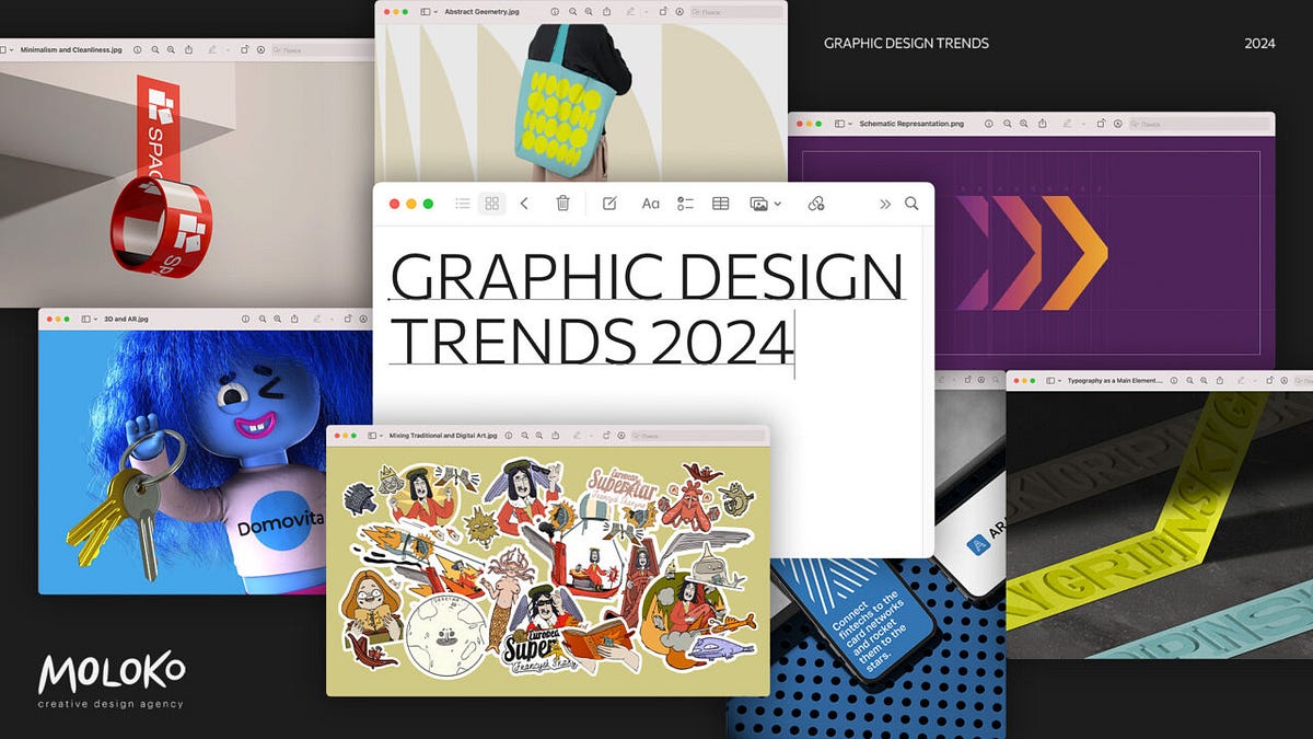 Graphic Design Trends 2024. Inclusive design, brand sprints…, by Moloko  Creative Agency