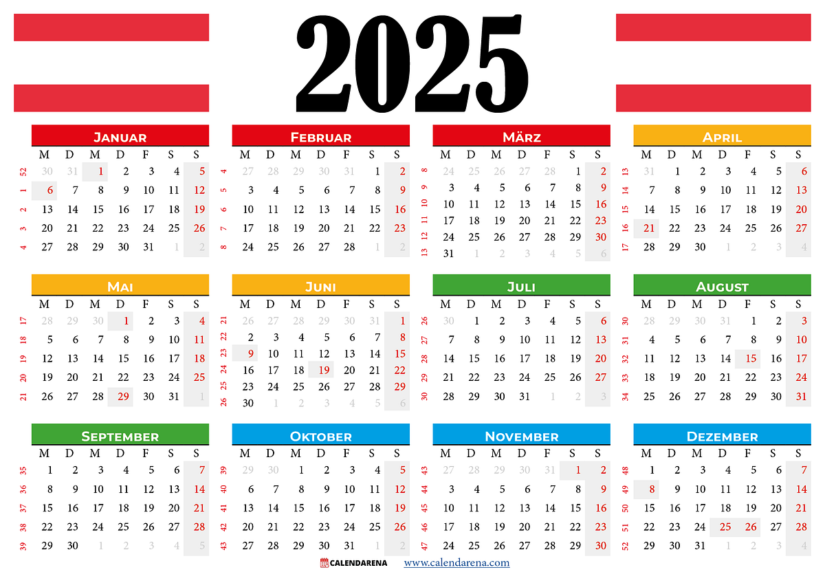 Kalender 2025 sterreich zum ausdrucken hamouda chokri medium