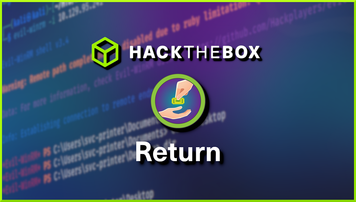 Hack The Box Return Writeup Medium