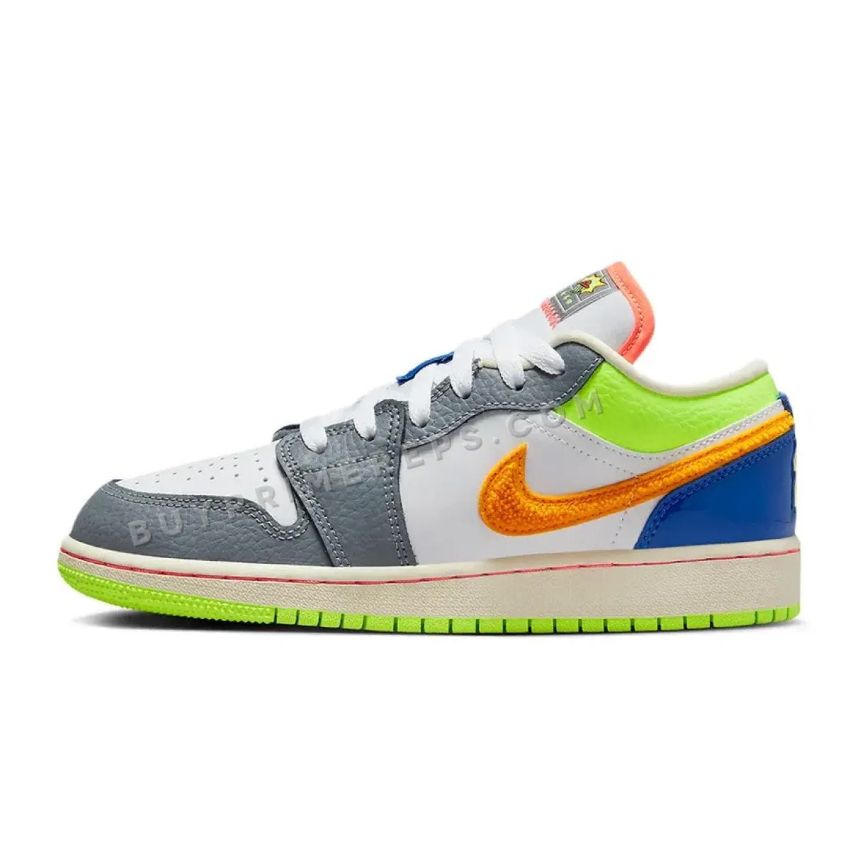 What material is the Coconut Milk Particle Grey Jordan 1 made of? by