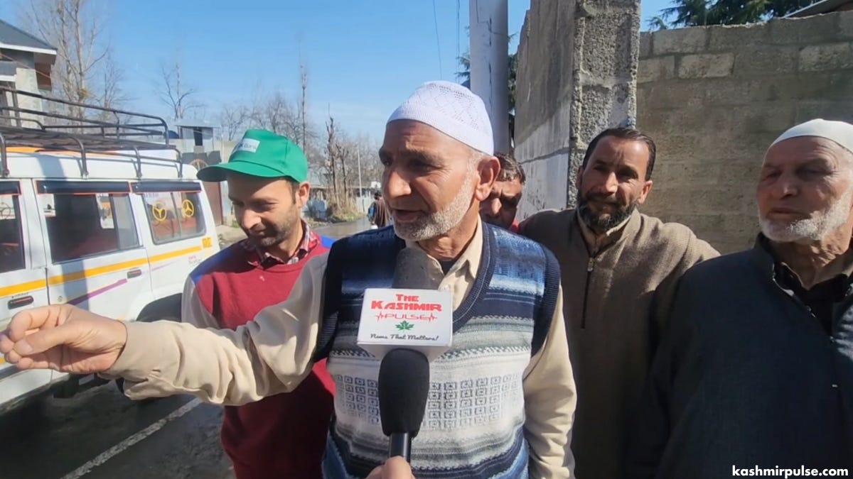 Pulwama village residents demand action on lack of drainage system