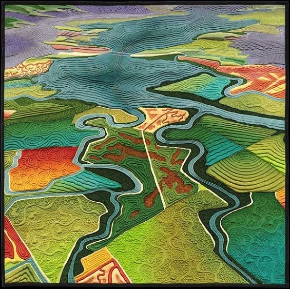 Aerial Views of the Bay Area On a Quilt!