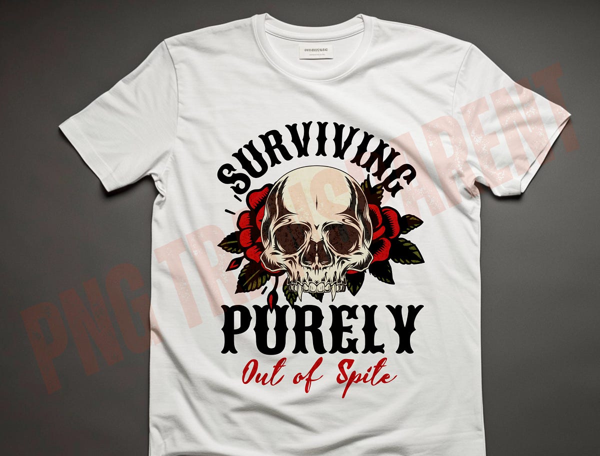 Funny Skeleton Png, Surviving Purely (T-shirt Designs) | by Pixiepam ...