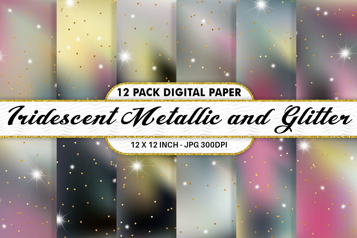 Sliver Metallic Glitter Digital Papers Free Download | by Byteblossom ...