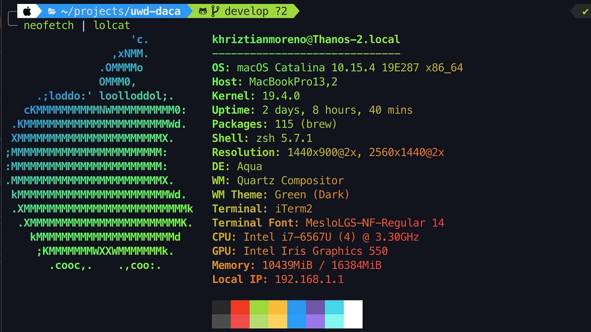 Zsh + Powerlevel10k + Auto suggestions + Themes 🚀📈 by Ale Martínez