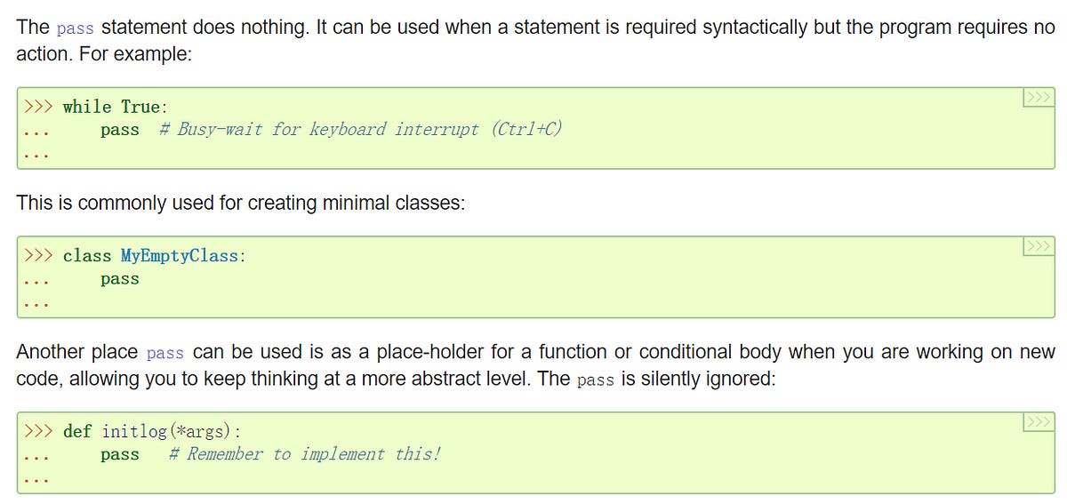 Why does Python have the “pass” statement? | by 豌豆花下猫 | Medium