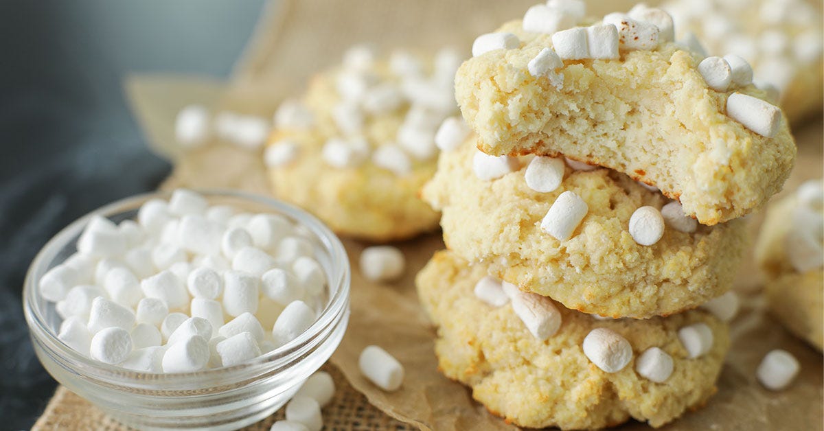 Healthy White Chocolate Marshmallow Cloud Cookies by Avatar Nutrition