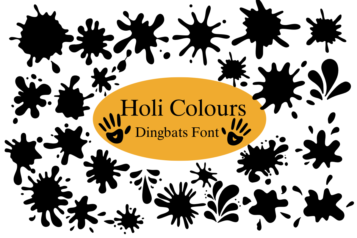 Holi Colours Dingbats Font