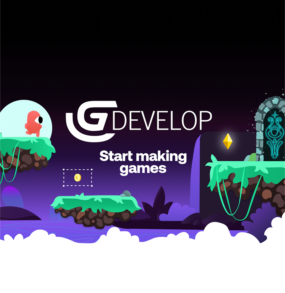 Jogo Plataforma 2D no GDEVELOP 5. O GDEVELOP5 é um motor de jogo 2D
