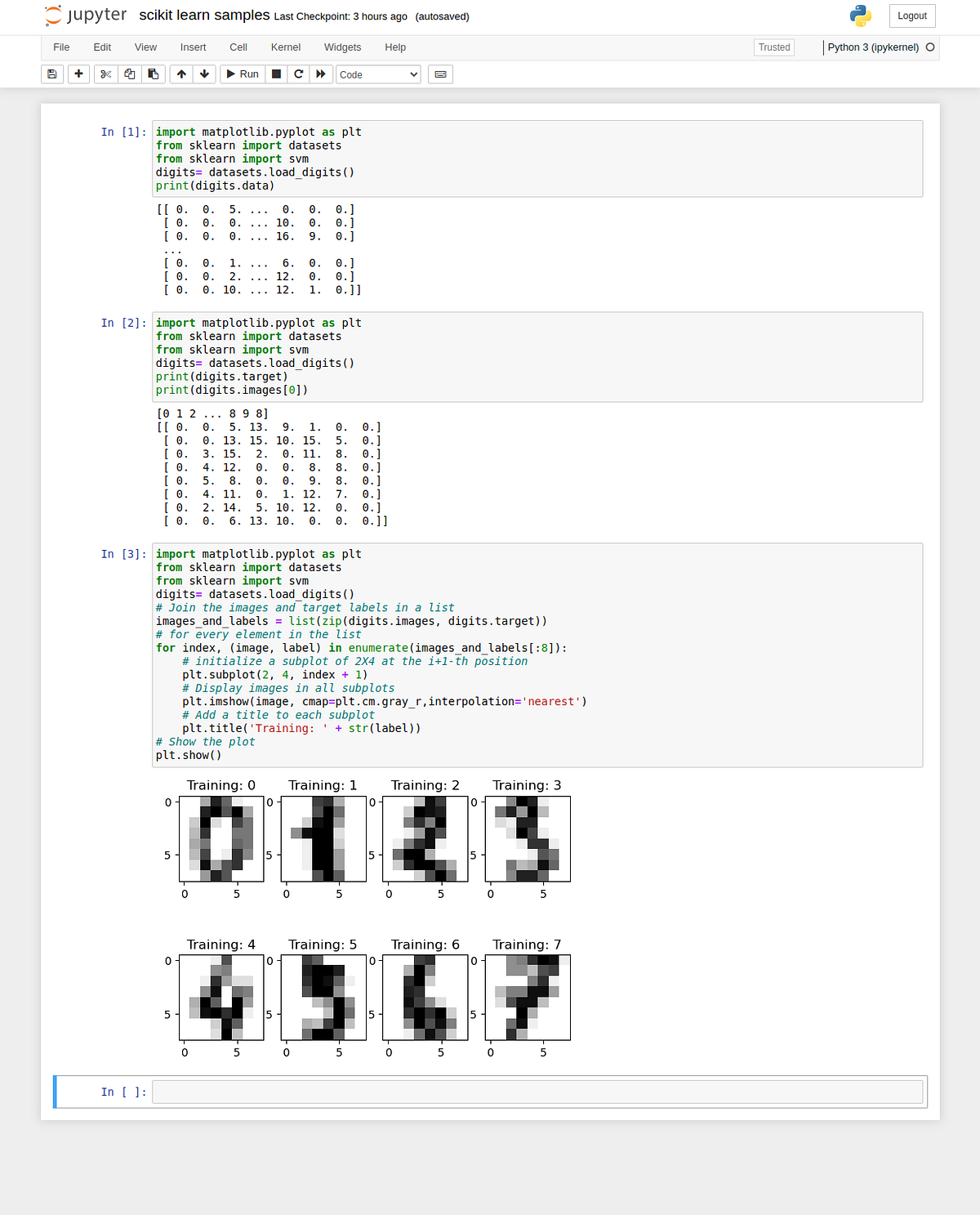 Some samples in ML with sklearn. Samples on Jupyter notebook | by ...