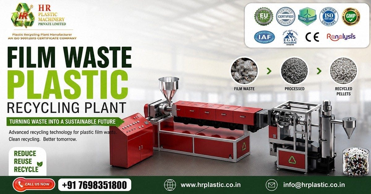 Film waste plastic recycling plant In Sri Lanka