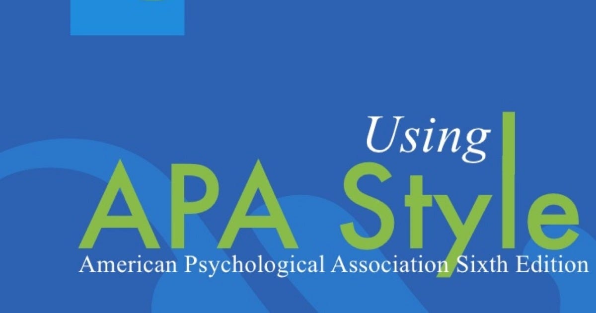 Formatting Academic Paper In Apa Style 