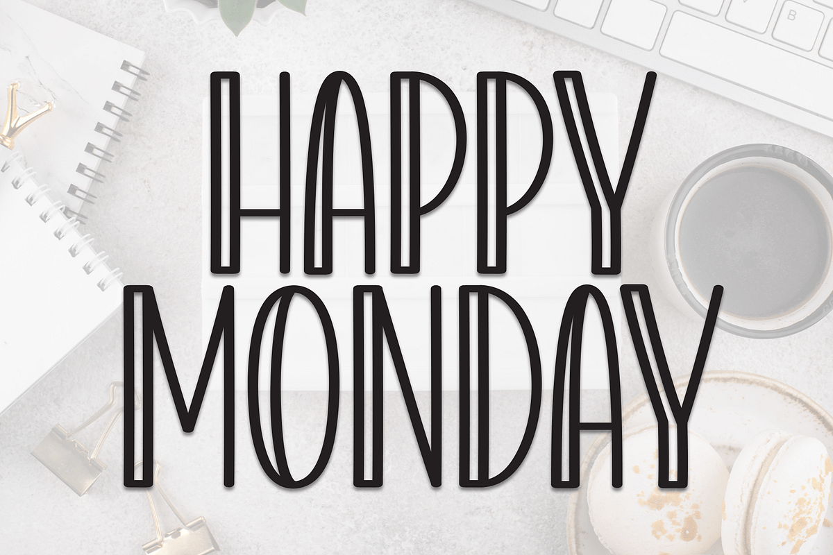 Happy Monday Font - Threedsvgpros - Medium