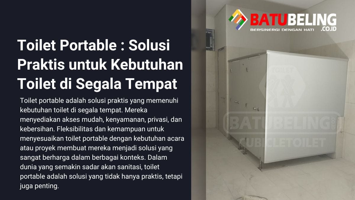 Toilet Portable: Solusi Praktis untuk Kebutuhan Toilet di Segala Tempat ...
