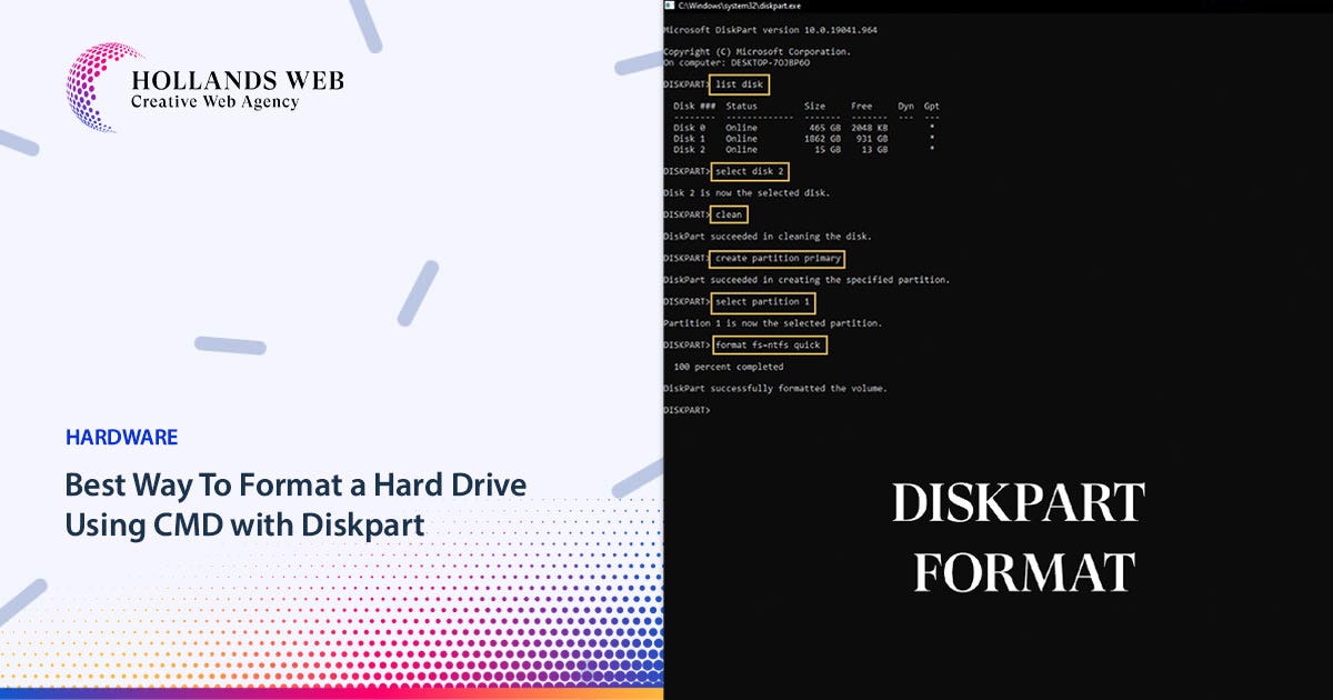 Best Way To Format a Hard Drive Using CMD with Diskpart | by Hollands web |  Oct, 2023 | Medium