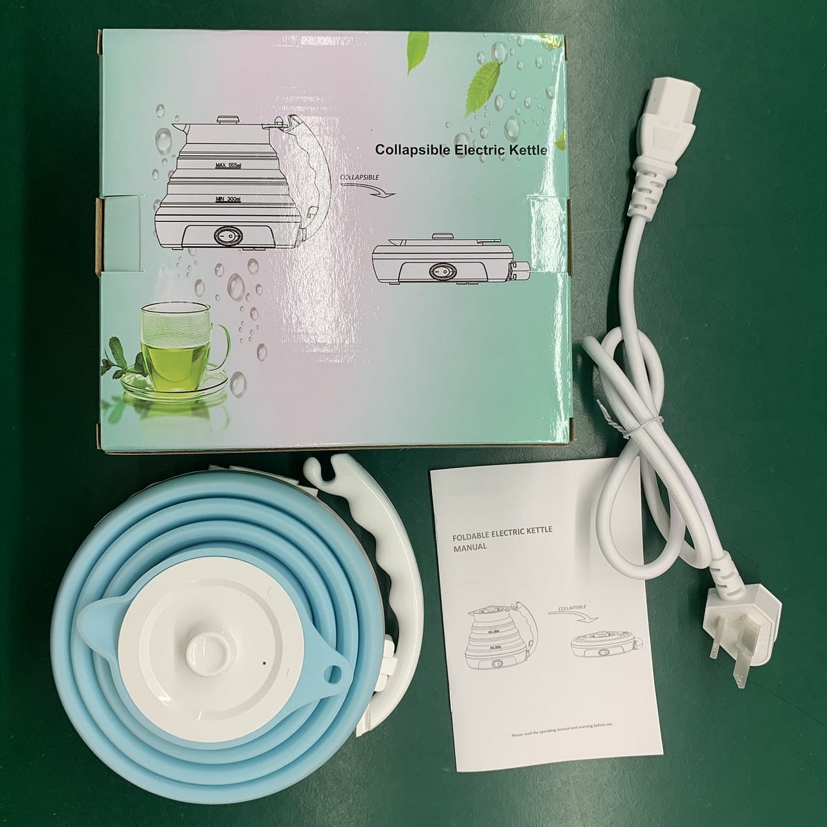 Kbxstart Portable Electric Collapsible Kettle Travel Silicone Folding Kettle Camping Mini Water Boiler Tea Chaleira 110v